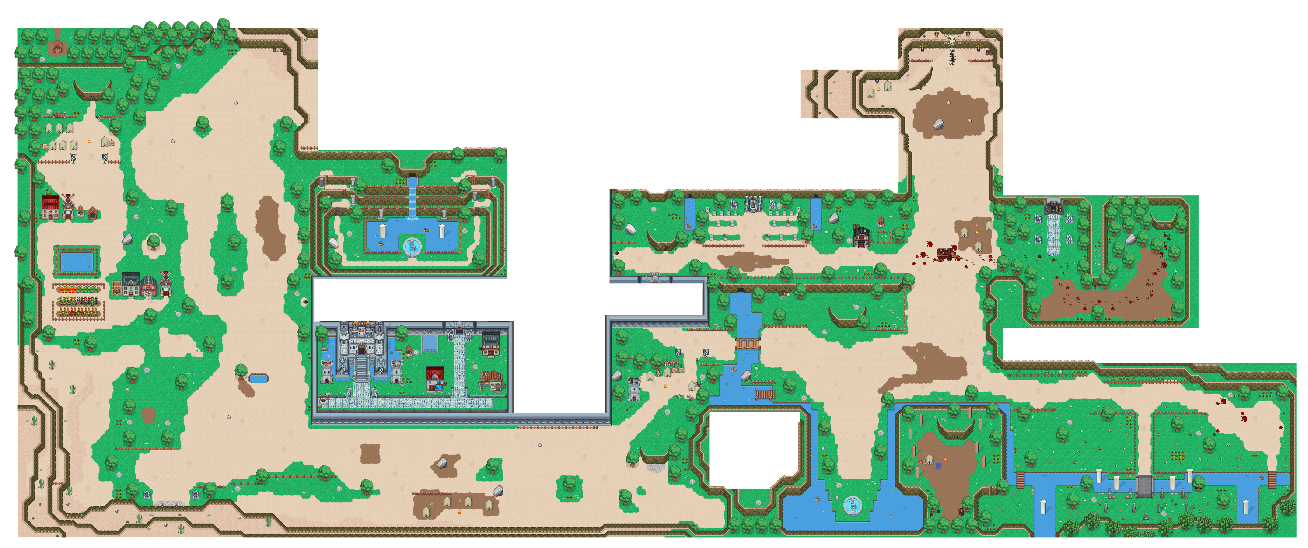 Princess Pixel: World and Dungeons Maps