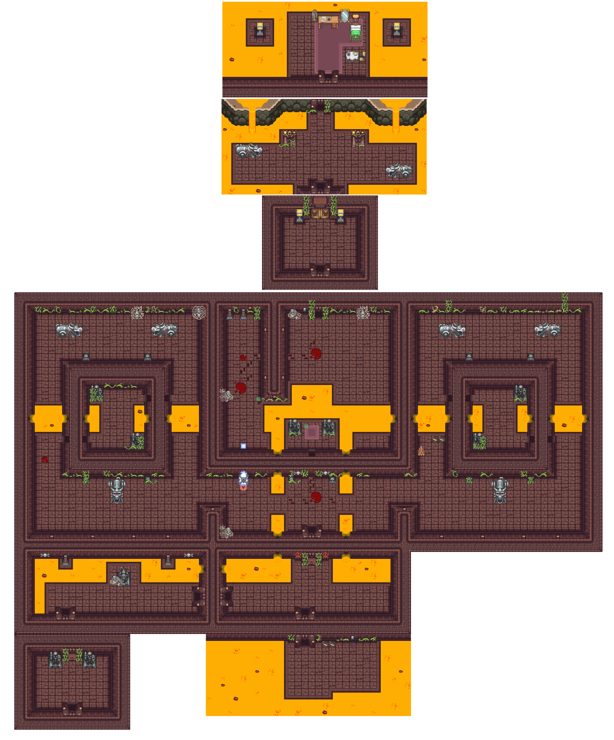 Princess Pixel: World and Dungeons Maps