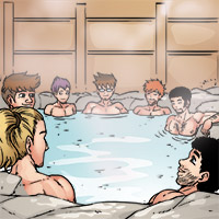 Bring your guys to the onsen